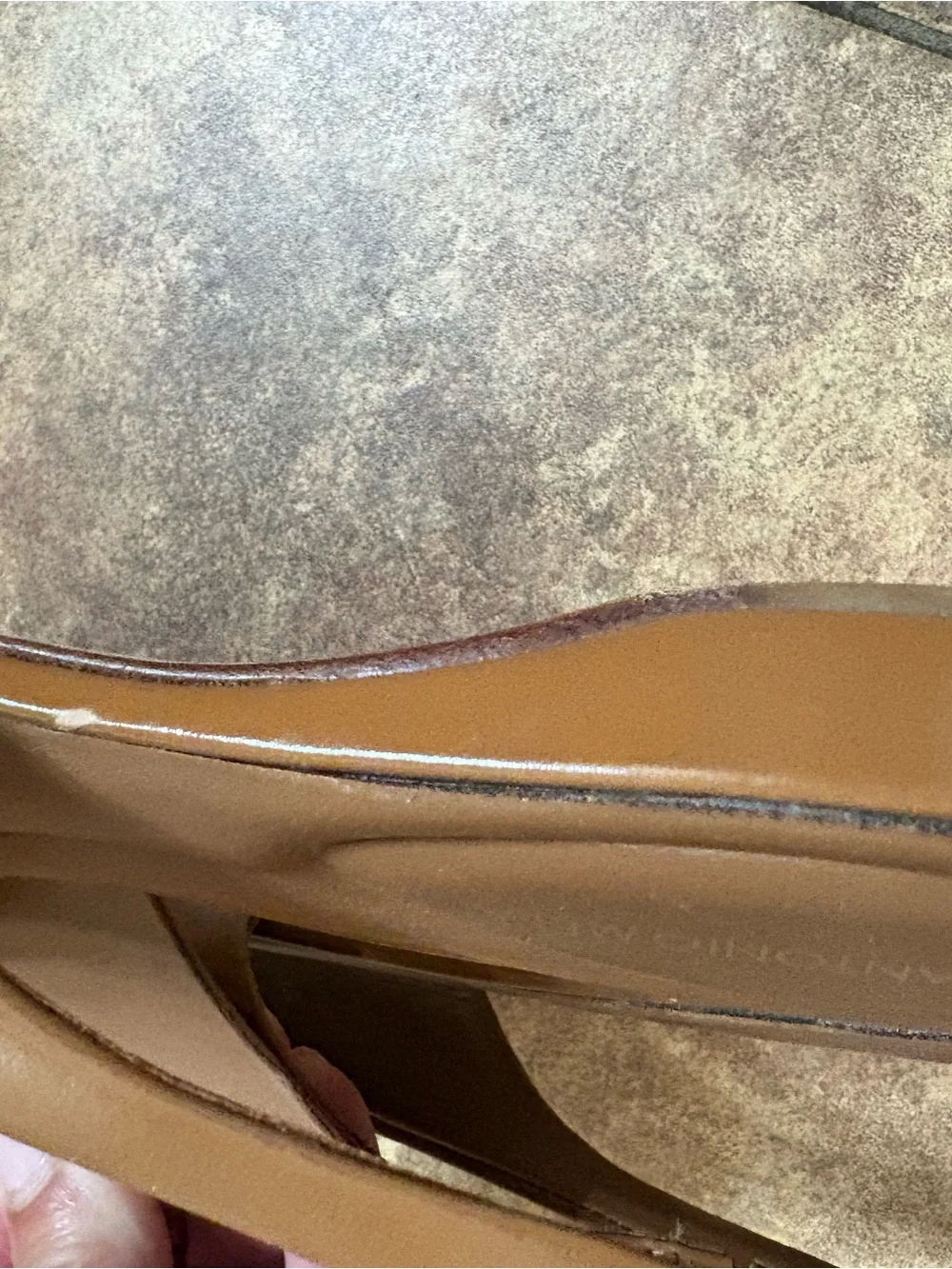 Antonio Melani Brown Leather Slingback Flats 7M